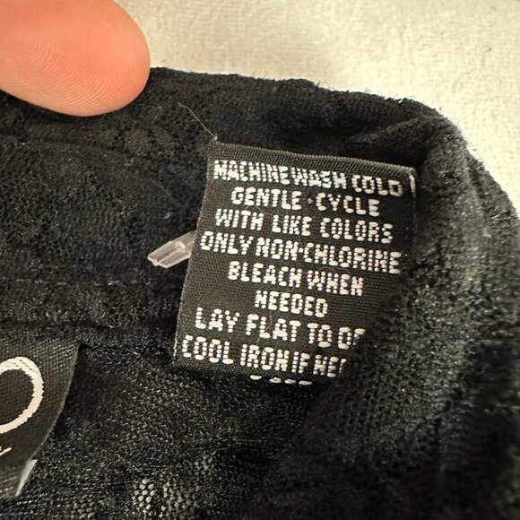 New York & Company Black Lace Button-Down Blouse Size Medium - Picture 5 of 5